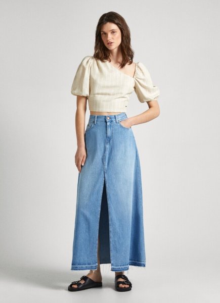 Dámska sukňa PEPE JEANS MAXI SKIRT HW SKY REG