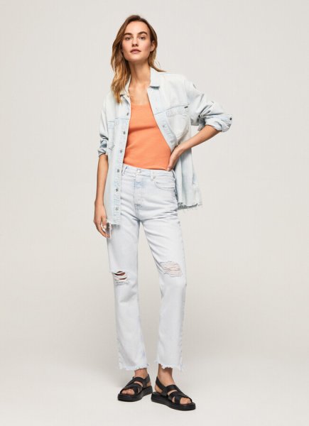 Dámske nohavice PEPE JEANS CELYN SKY