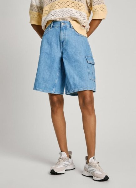 Dámske nohavice PEPE JEANS RELAXED SHORT HW WORKER