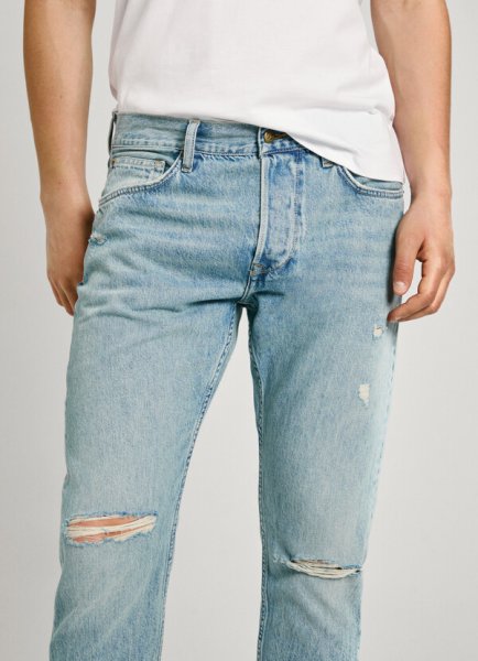 Pánske nohavice PEPE JEANS TAPERED JEANS TINTED DESTROY