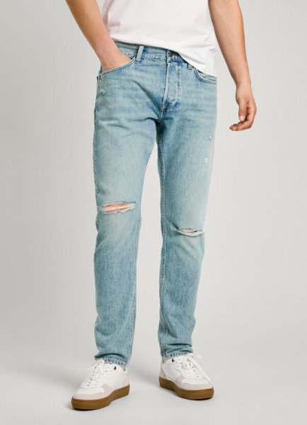 Pánske nohavice PEPE JEANS TAPERED JEANS TINTED DESTROY