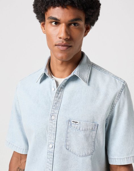 Pánska košeľa WRANGLER SS 1 PKT SHIRT