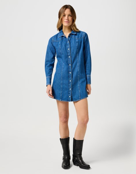 Dámske šaty WRANGLER REG DENIM DRESS