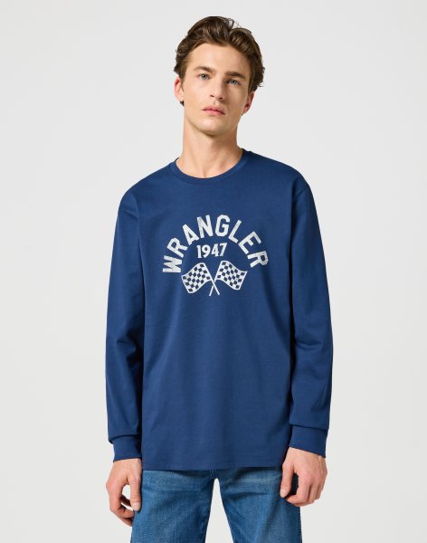 Pánske tričko WRANGLER LS GRAPHIC TEE