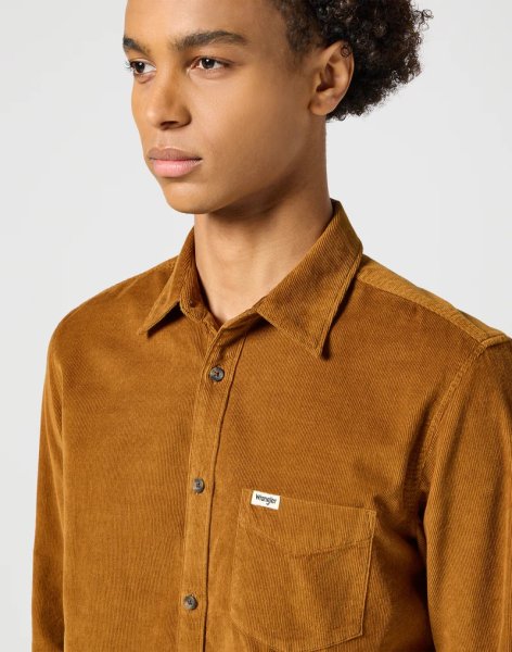 Pánska košeľa WRANGLER 1 PKT CORDUROY SHIRT